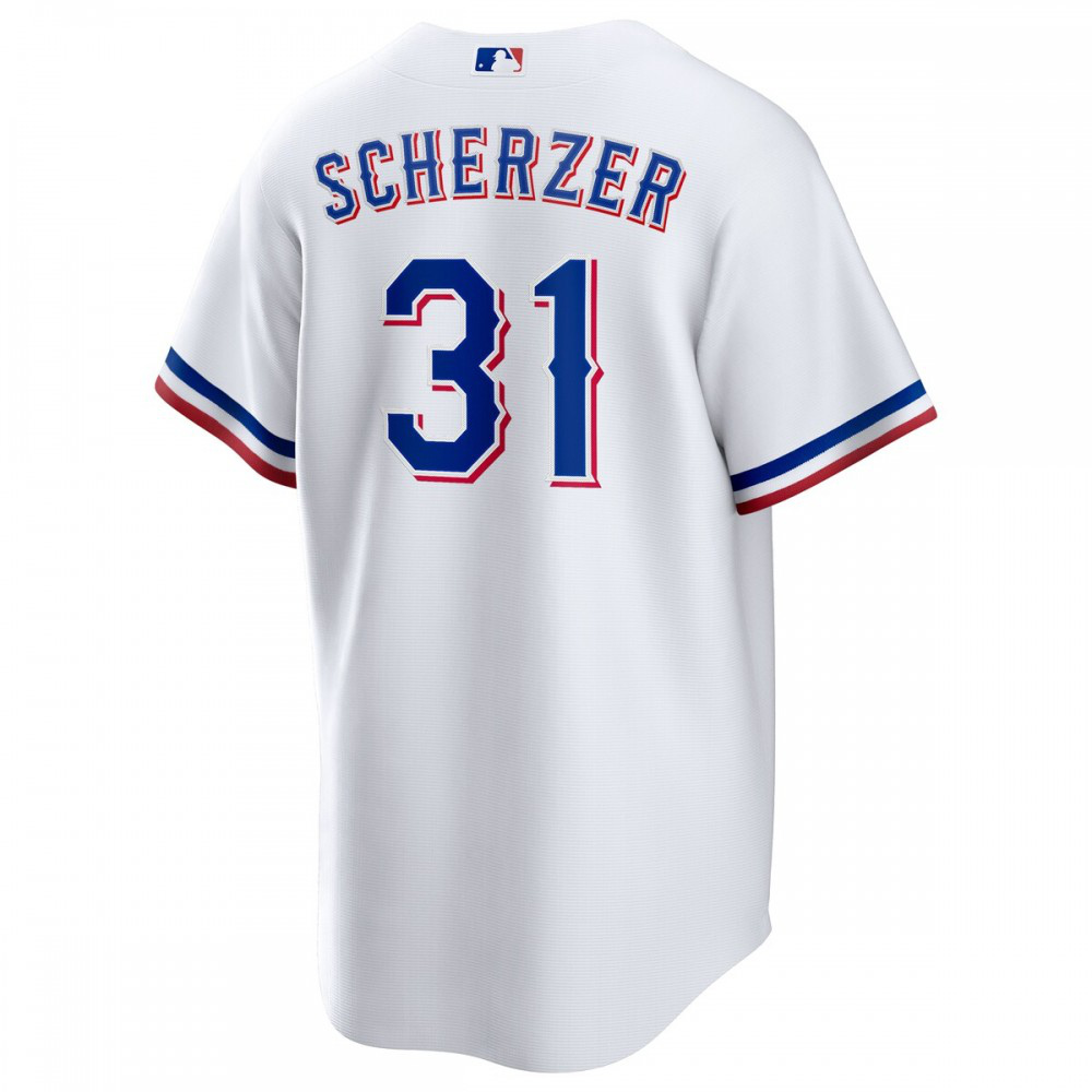 Max Scherzer Texas Rangers Home Replica Player Jersey - White-Pro Kit Vault | Brand New 26/27 Sports Jerseys